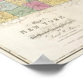 Kaart van New York Poster (Hoek)