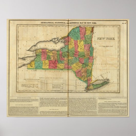 Kaart van New York Poster (Voorkant)