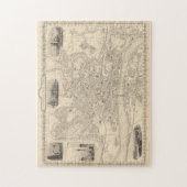 kaart van Newcastle England (1851) Legpuzzel (Verticaal)