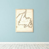 Kaart van Newfoundland Canvas Afdruk (Insitu (Houten vloer))