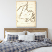 Kaart van Newfoundland Canvas Afdruk (Insitu (Slaapkamer))