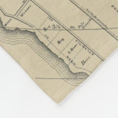  kaart van Newport Rhode Island (1901) Fleece Deken (Hoek)