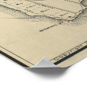 kaart van Newport Rhode Island (1901) Poster (Hoek)