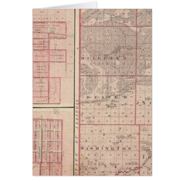 Kaart van Newton County met Goodland en Kentland (Voorkant)
