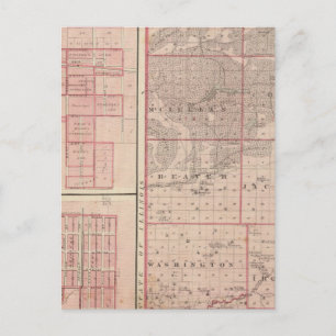 Kaart van Newton County met Goodland en Kentland