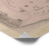 kaart van Niagara Herfsten NY (1875) Poster (Hoek)