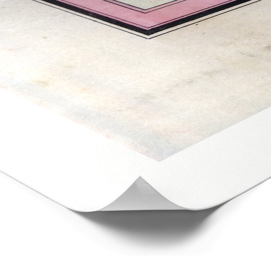 Kaart van Nicaragua (1856) Poster (Hoek)