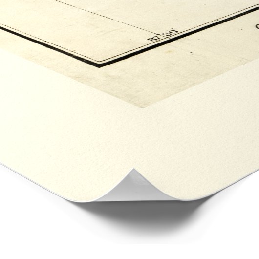 Kaart van Nicaragua (1873) Poster (Hoek)