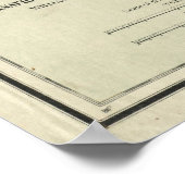 kaart van Nicaragua (1903) Poster (Hoek)