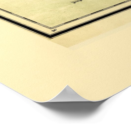 Kaart van Nicaragua (1903) Poster (Hoek)