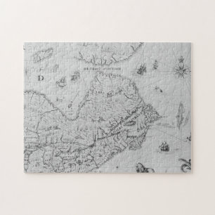 Kaart van Nieuw-Frankrijk of Canada Legpuzzel