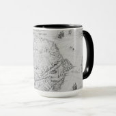 Kaart van Nieuw-Frankrijk of Canada Mok (Voorkant rechts)