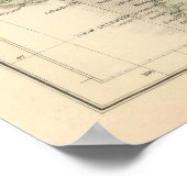  kaart van Nieuw-Zeeland (1854) Poster (Hoek)