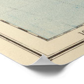  kaart van Nieuw-Zeeland (1883) Poster (Hoek)