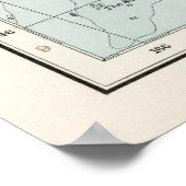  kaart van Nieuw-Zeeland (1900) Poster (Hoek)