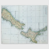  kaart van Nieuw-Zeeland (1921) Cadeaupapier (Vlak)