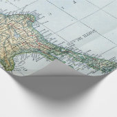  kaart van Nieuw-Zeeland (1921) Cadeaupapier (Hoek)