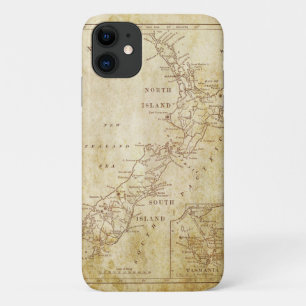 kaart van Nieuw-Zeeland c1879 iPhone 11 Hoesje