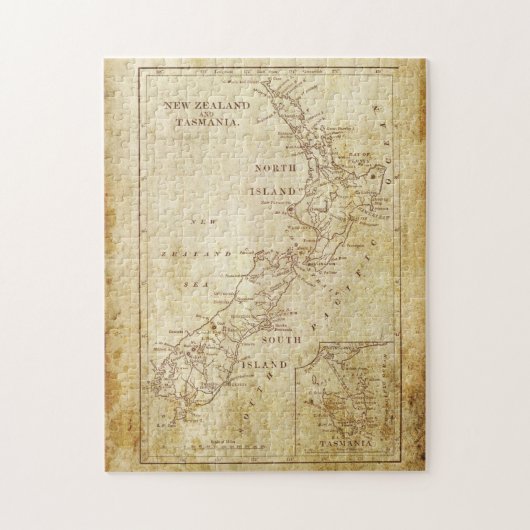  kaart van Nieuw-Zeeland c1879 Legpuzzel (Verticaal)