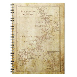  kaart van Nieuw-Zeeland c1879 Notitieboek
