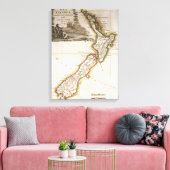Kaart van Nieuw-Zeeland Canvas Afdruk (Insitu (Woonkamer))