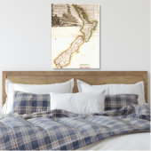 Kaart van Nieuw-Zeeland Canvas Afdruk (Insitu (Slaapkamer))
