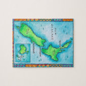 Kaart van Nieuw-Zeeland Legpuzzel (Horizontaal)