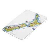 Kaart van Nieuw-Zeeland Magneet (Linkerzijde)