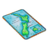 Kaart van Nieuw-Zeeland Magneet (Rechterzijde)