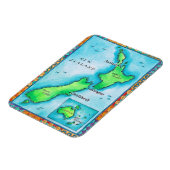 Kaart van Nieuw-Zeeland Magneet (Linkerzijde)