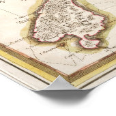 Kaart van Nieuw-Zeeland Poster (Hoek)