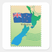 Kaart van Nieuw-Zeelandse Stickers (Voorkant)