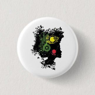 Kaart van Nigeriaanse vrouwelijke haarstaartstijl Ronde Button 3,2 Cm