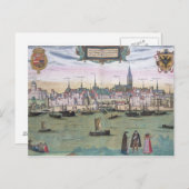 Kaart van Nijmegen, van "Civitates Orbis Terrarum" (Voorkant / Achterkant)