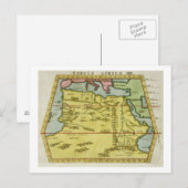 Kaart van Noord-Afrika, c.1580s (gekleurde graveri (Voorkant / Achterkant)