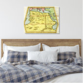 Kaart van Noord-Afrika, c.1580s (gekleurde graveri Canvas Afdruk (Insitu (Slaapkamer))