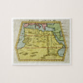 Kaart van Noord-Afrika, c.1580s (gekleurde graveri Legpuzzel (Horizontaal)