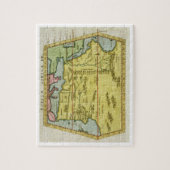 Kaart van Noord-Afrika, c.1580s (gekleurde graveri Legpuzzel (Verticaal)