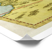 Kaart van Noord-Afrika, c.1580s (gekleurde graveri Poster (Hoek)