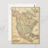 kaart van Noord-Amerika (Voorkant / Achterkant)