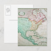 Kaart van Noord-Amerika (Voorkant / Achterkant)