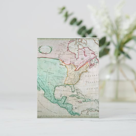 Kaart van Noord-Amerika (Staand voorkant)