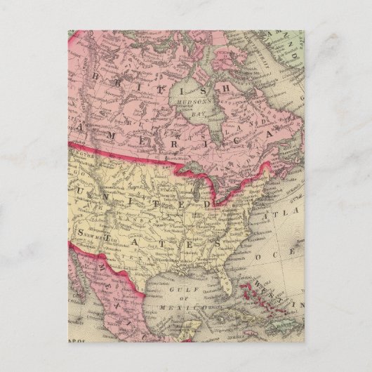 Kaart van Noord-Amerika (Voorkant)