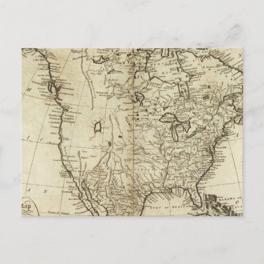 Kaart van Noord-Amerika (Voorkant)