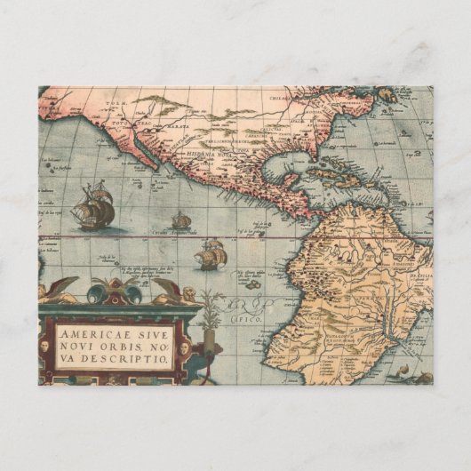  kaart van Noord-Amerika (Voorkant)