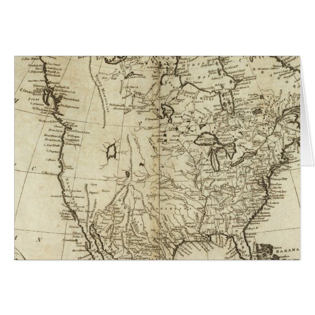 Kaart van Noord-Amerika (Voorkant Horizontaal)