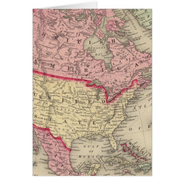 Kaart van Noord-Amerika (Voorkant)