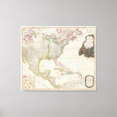 kaart van Noord-Amerika (1794) Canvas Afdruk (Voorkant)