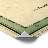 Kaart van Noord-Amerika (1826) Poster (Hoek)