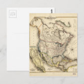 Kaart van Noord-Amerika (1850) (Voorkant / Achterkant)